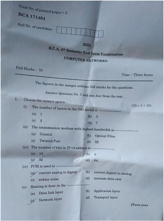 Computer Network Question Paper 2023 Question Paper Computer Network Computer Network Question Paper 2023 Question Paper Computer Network