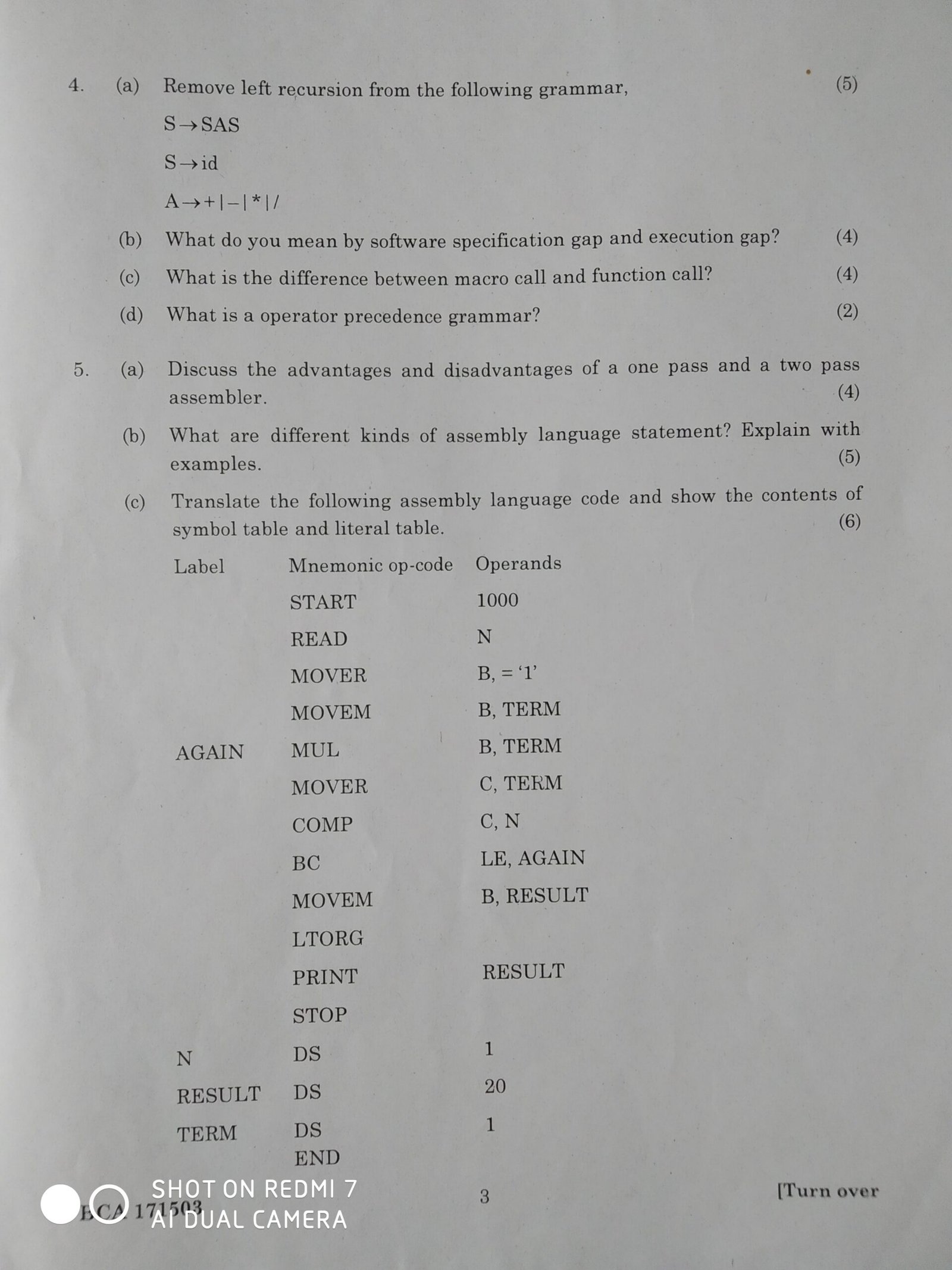 System Software Question Paper 2023 | Question Paper System Software ...