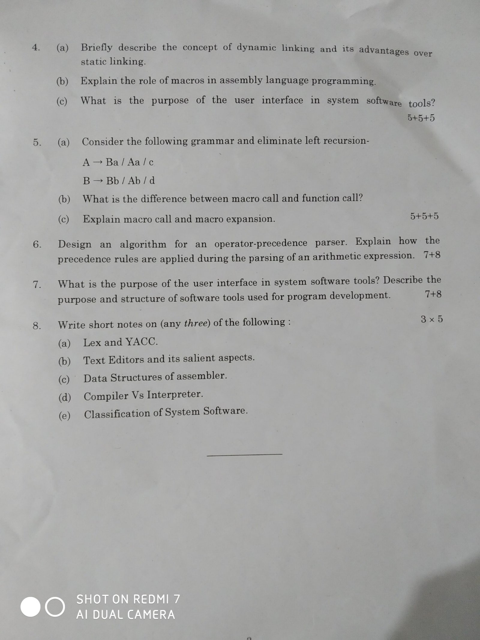System Software Question Paper | System Software Question Paper BCA ...